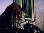 Latex Goddess Dominates Foot Slave