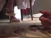 Sexy student girl get worship by college professor