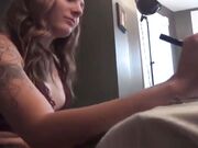 Sexy student girl get worship by college professor