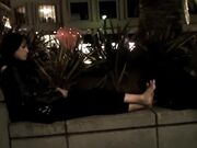 Street feet sniffing