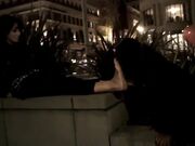 Street feet sniffing