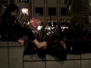 Street feet sniffing