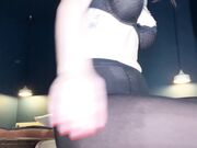 Sweet goth streamer in pantyhose