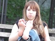 small soles feet pov tease sexy shape foot brunette