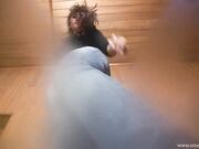 Mistress Amanda - Sweaty footprint on glass 1