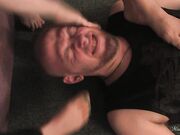 Tiffany & Paz feet play with slave