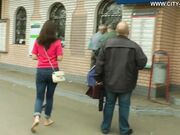 Girl enjoying barefooting so much