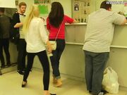 Girl enjoying barefooting so much