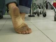 Girl enjoying barefooting so much 2