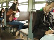 Girl enjoying barefooting so much 2