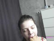 Goddess Valeria - Leyla's human waste basket for her foot shavings 4K