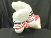 Kylie JacobsX Casual Under Chair White Crew Socks Footplay