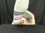 Kylie JacobsX Casual Under Chair White Crew Socks Footplay