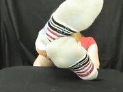 Kylie JacobsX Casual Under Chair White Crew Socks Footplay