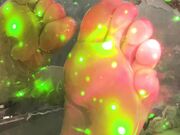 Goddess Gwendolyn Seductive foot soles a play of light and oil  