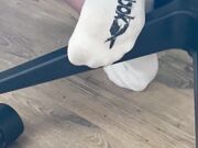 Dirty candid socks of 19 year old teen