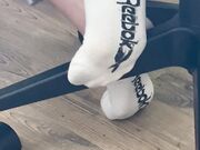 Dirty candid socks of 19 year old teen