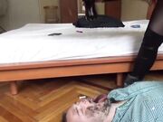 Under Girls Feet - Alyson Dirty Boots Licking