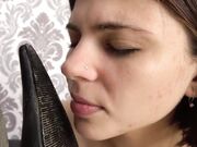 Under Girls Feet - Clean My Sexy Boots Stupid Lesbian Slave