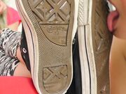 Under Girls Feet - Lesbo Licks My Dirty Converse LoL