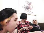 Licking Girls Feet - LORA and SALMA - Stinky and sweaty MILF's feet for a stupid slave!