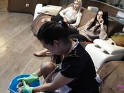 Servants For Girls - NICOLE and SELENA - Obey our orders, Asian whore! 4K