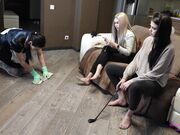 Servants For Girls - NICOLE and SELENA - Obey our orders, Asian whore! 4K