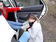 Kingdom of Feet and Slaves - Licks sweaty feet while stopping the car