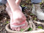 Kingdom of Feet and Slaves - Playing With A Brush Between Wet Feet 1