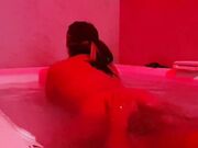 Interracial Couple's First Jacuzzi Sex with a Big-Ass Teen Babysitter