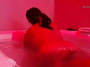 Interracial Couple's First Jacuzzi Sex with a Big-Ass Teen Babysitter