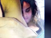 Sucking her toes and biting off her toenail