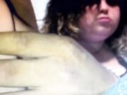 Sucking her toes and biting off her toenail