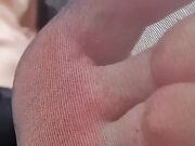 Goddess Bojana - My nylon sweaty toes right under your nose