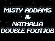 SheernSilky Misty Addams amp Nathalia Double Foot Job Fun