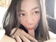 Asian Amateur Babe Gives a Knee-high Footjob