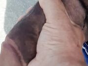 Outdoor my friend's huge cock