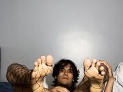 Cunty CD Whore Shows off her feet