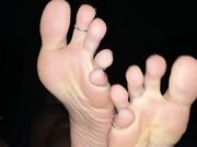 Sissy Street Slut showing off soles in public while smoking