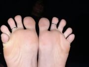 Sissy Street Slut showing off soles in public while smoking