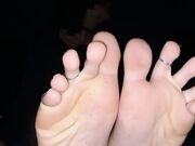 Sissy Street Slut showing off soles in public while smoking