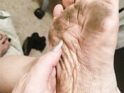 Filthy feet and long nails