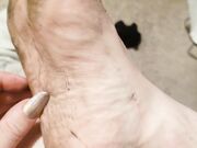 Filthy feet and long nails