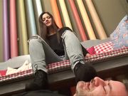 FootDominas - CAROLINA - LICK THE STEETDIRT FROM MY FASHION BOOTS - BOOT WORSHIP AND DOMINATION PART2