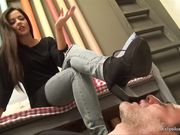 FootDominas - CAROLINA - LICK THE STEETDIRT FROM MY FASHION BOOTS - BOOT WORSHIP AND DOMINATION PART2