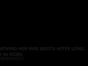 Her Nike Boots removal