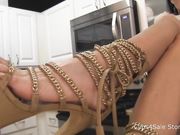 Goddess Melanie - P.O.V. Foot Worship in elegant nude heels