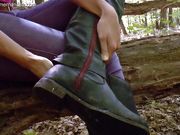 Madame Marissa - Slave licks our muddy riding boots in the woods