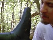 Madame Marissa - Slave licks our muddy riding boots in the woods