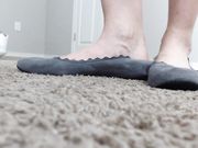 Abby Gina Wells - Standing Shoeplay in Lingerie